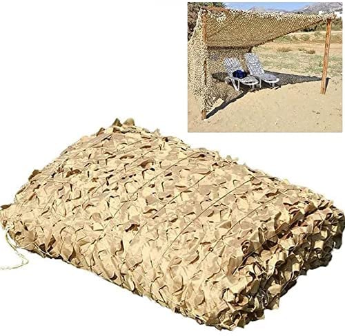 Filet D'ombrage Filet De Camouflage Beige 2×3m 3×3m 3×4m 3×5m 3×6m 4×4m 4×6m 5x8m 5x10m Filet De Camouflage pour Armée, Chasse, Pergola, Décoration, Couverture De (Size:3X4M/9.8X13FT)
