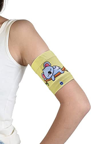 Dia-Band Kids, Armband for CGM Freestyle Libre, Medtronic, Dexcom, Omnipod and More - Comfortable and Reusable Diabetic Armband for Glucose Sensor. (Junior.XS (17-19 cm))