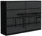 meble masztalerz Kommode mit 8 Schubladen 120 cm, Sideboard Wohnzimmer, Kommode Schlafzimmer H: 101,5 cm, B: 120 cm, T: 39 cm,Kommode mit Schubladen, Schubladenschrank (Schwarz Hochglanz)
