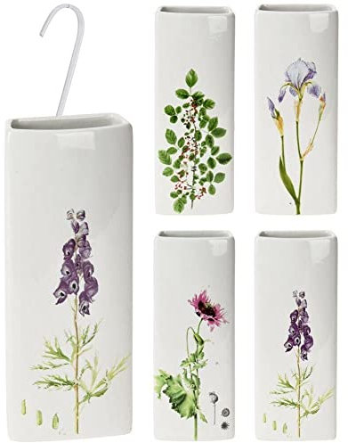 Heizkörper-Luftbefeuchter, verschiedene Blumen, Keramik, zum Aufhängen, für trockene Luftfeuchtigkeit, 4 Stück