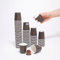 UniR Gobelet Papier Jetable pour café - 4OZ - 120 ML Lot de 100pcs (Marron)