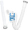 Sifone lavabo bagno flessibile 6/4 x 40 mm tubo di scarico lavandino cucina lavello regolabile curva cromo (Tubo di scarico, sifone, 5/4 x 32 mm)