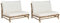 Gartensessel 2er Set Bambusholz Hellbraun Auflagen weiß Indoor & Outdoor Todi