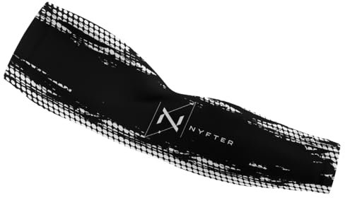 Nyfter - Gaming Arm Sleeve Premium Gaming Sleeve Anti-Schweiß Effekt temperaturregulierend für performance Verbesserung im Gameplay (Black-White, M)