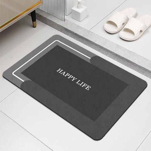 LXWINNER Alfombras de baño Antideslizantes,Súper Absorbente Alfombras Ducha,Alfombrilla de Microfibra Antideslizante,Alfombrilla de Baño Absorbente Antideslizante Lavable (40X60CM, CF33)