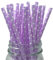 SHARRLA Paper Straws 25pcs, Biodegradable Recyclable Drinking Straws for Wedding | Birthday Party Straws for Cocktail, Holiday, Coffee, Soda, Baby Shower Suppliers (Light Purple with White Dots)