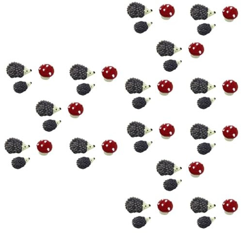 BESPORTBLE Zubehör 45 STK Sukkulenter Ornament-Igel Tierspielzeugfiguren Mikro-landschaftsminiatur Moosdekor Miniatur-glasornamente Kleine Igelfiguren Heimen Dreiteiliger Anzug Drinnen Harz