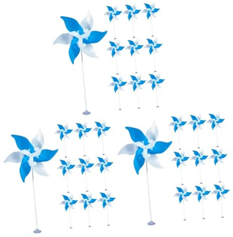 Yardwe 3 Sätze Bunte Windmühle Spinner Windmühle Stifträder für den Garten Windmühlenschmuck zweifarbig hohler Stab Kunsthandwerk schmücken Grundschule Saugnapf Plastik