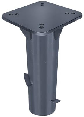 AufuN 1 Stück Metall Bodenplatte Sonnenschirmständer für Sonnenschirme, Ampelschirm, Universal Bodenhülse, Robust Bodenanker- einfache Montage (Grau)