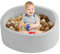 hoopyosms Piscina de Bolas de Espuma para Niños, Piscina Redonda Suave para Niños Pequeños, Piscina de Bolas para Bebés, Espuma Viscoelástica para Juego Interior Suave (Sin Bolas Incluidas), Gris