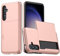 Beajew Custodia per iPhone 7/8/iPhone SE 2020/SE 2022, Custodia Hybrid con scompartimento per tessere compatibile, TPU Bumper Silicone Custodie, Anti Graffio Hard PC, Antiurto Grado Militare -Oro Rosa