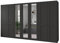 WIEMANN Drehtürenschrank mit 3 Spiegeltüren mittig, Landhausstil Kleiderschrank 350cm breit, Graphit Dekor, Höhe 216cm, Marlow