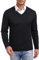 iClosam Jersey de Hombre Invierno Clásico con Cuello en V - Suéter de Punto de Manga Larga