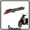 Piaggio Targhetta Scritta Logo ADESIVO SUPER PER Vespa GTS 300 ORIGINALE