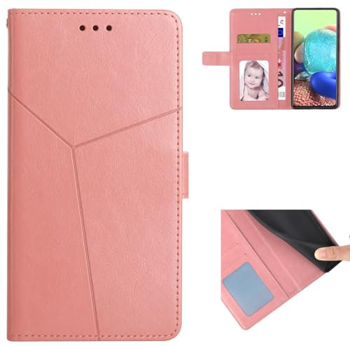 bojioderf Compatible avec ASUS Smartphone for Snapdragon Insiders 5G Coque,Compatible avec ASUS Smartphone for Snapdragon Insiders 5G Flip Kickstand Fermeture magnétique Fente pour Cartes Pink