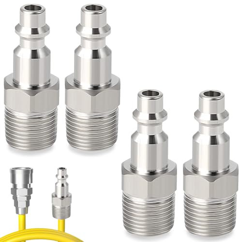 4 attacchi rapidi ad aria compressa da 1/4, attacco ad aria compressa da 1/4 BSP pollici, attacco rapido per raccordi del compressore d'aria, tubi della frizione, robusti e durevoli