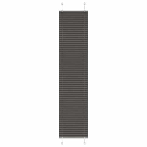 vidaXL Plissee Schwarz 40x200 cm Stoffbreite 39,4 cm Polyester, Faltrollo, Klemmfix, Plisseerollo, Jalousie, Rollo, Plisseerollo für Fenster