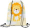 Loussiesd Erwachsene Netter Löwe Turnbeutel 30x40cm Cartoon Lion Rucksack mit Kordelzug für Erwachsene Männer Frauen Raumdekoration Kawaii Tier Zoo Sportbeutel Frauen Männer Sportsack Gym Sack