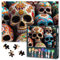 Puzzles for Adults 1000 Pieces - The Day of The Dead Lighting Candle and Skull 1000 Piece Puzzle for Adults Jigsaw Puzzles Dia de Los Muertos Day of The Dead Celebration Unique Puzzles
