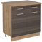 Vicco Küchenunterschrank R-Line, Schubladenschrank für die Küche, Edelgrau, 80 cm, AP Eiche