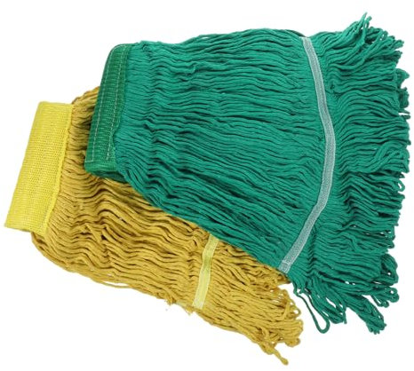 CIYODO Recharge de Balai à Franges Réutilisable 2Pcs Serpillière Ultra Absorbante en Fil de Coton Lavable pour Nettoyage de Sols en Carrelage et Marbre