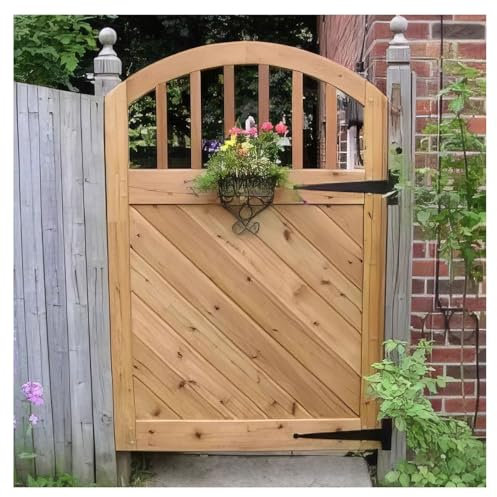 XILYZMO Wooden Garden Gate, Outdoor Fence Gate, Freestanding With Hinges Accessories Half-Waist Doors, Freestanding Partition Picket Gate Kit For Home Yard(50x140cm)