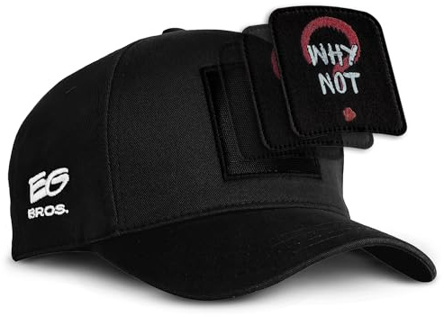 EG BROS Cap Herren – Mit austauschbarem Logo für individuelle Looks – Personalisierbare Basecap & Trucker Cap für Männer, Damen & Kinder – Stylisch, größenverstellbar & vielseitig