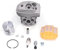 LALAL Ensemble cylindre-piston de 46 mm, couvercle de filtre à air, soupape de décharge, adapté au kit cylindre-piston de tronçonneuse Husqvarna 555 560 562 XP