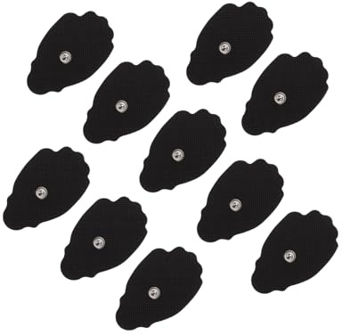 Physiotherapie Pads mit 3,5mm Druckknopf Schwarz | Einheitengeräte, 3,5-mm Anschluss, Stoffoberfläche, 10 Stück-pack, für Hauttypen