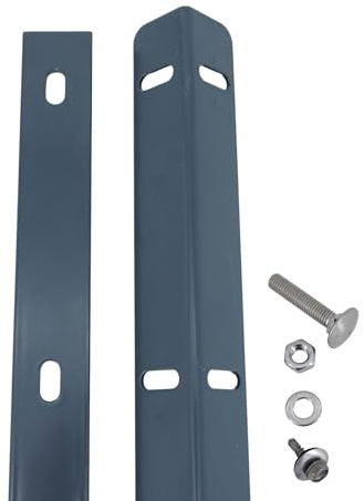 Zaunanschlussleiste für Doppelstabmattenzaun Länge 1240mm RAL7016 Anthrazit | Winkelleiste I Stahl I Montage Set