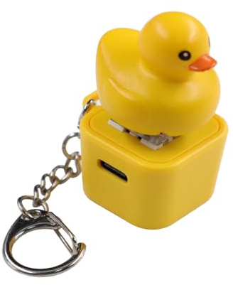 Leuchtend Anti Stress Spielzeug,SchlüSselanhäNger Lustig,Ente Toys FüR Erwachsene,Lustige Gadgets Stressabbau Antistress Spiel,SchlüSselanhäNger Ente Mit Sound, Keyboard, Clicker