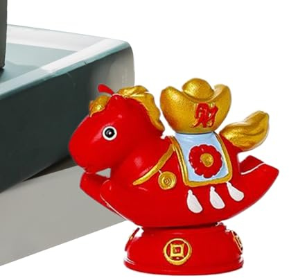 usefulbeauty Pferdefigur,Drehbare Schreibtisch Figur,Jahr des Pferdes Deko Für Das Chinesische Neujahr 2026 - Für Zuhause Büro Laden Schule Wohnung Wohnheim Eingang Wohnzimmer Schlafzimmer