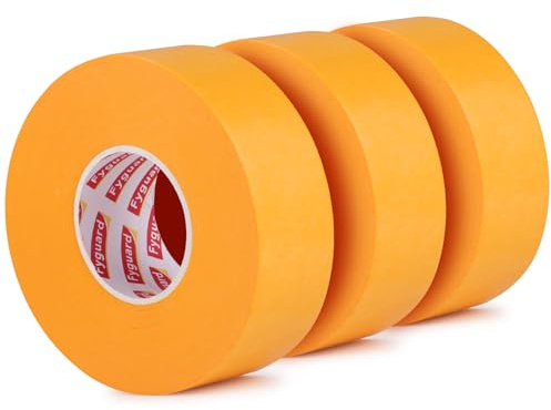 Fyguard 3 Rollen Goldband Malerkrepp, 30 MM X 50 M, Gold | Wasserfest, Rückstandsfrei Entfernbar Bis 14 Tage, Mittlere Klebkraft, Für Glatte Oberflächen, Saubere Farbkanten