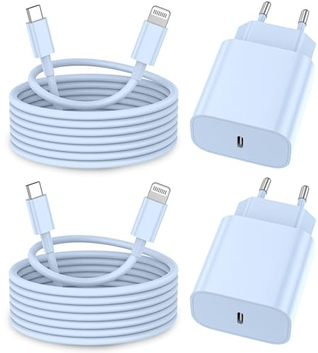 iPhone Ladekabel, [MFi-Zertifiziert] 2er Pack iPhone Ladegerät Apple Ladekabel 2M,USBC Schnellladegerät mit USB C auf Lightning Kabel für i Phone 14 13 12 11 Pro Max XS XR X 8 7 6 Plus 5 iPad,Blau