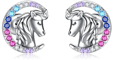 YFN Kolibri Ohrringe Sterling Silber Tier Herz Creolen Baumeln Tropfen Niedlichen Kolibri Schmuck Geschenke für Damen