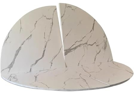 Ankewuei Plateau de table rond pliable à 4 plis uniquement, 150 cm/180 cm/71 po en bois pour fête, restauration, banquet – Portable, peu encombrant, rangement facile (sans pieds) 150 cm, blanc