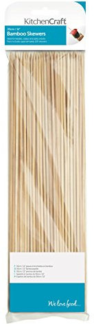 Kitchen Craft - Lot de 100 Piques à Brochettes en Bambou, 30 cm