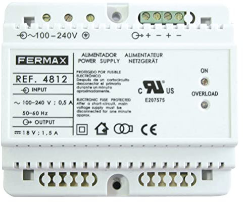 Fermax 4812 - Alimentador 18vdc-1,5a din6