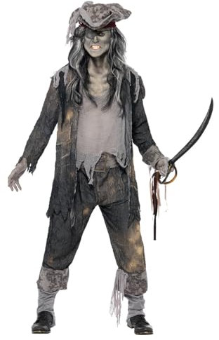 Halloween! Smiffys Kostüm Geisterschiff-Ghul, mit Frack, Hose und Hut