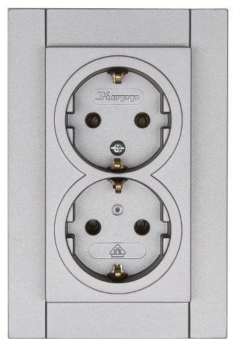 Kopp 929547086 Athenis Steckdose, 2-fach
