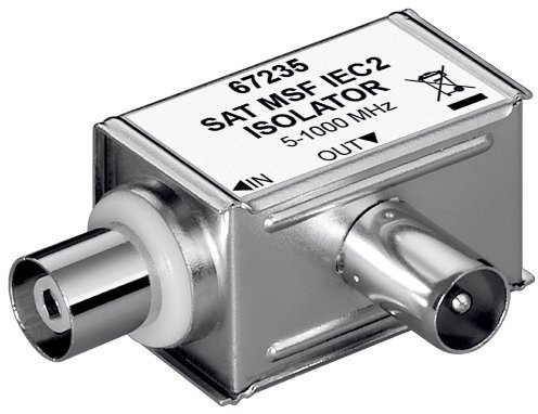 Unbekannt Wentronic Mantelstromfilter (Koaxialstecker auf Koaxialstecker Winkel, SAT MSF IEC 2 W) 3 Stück