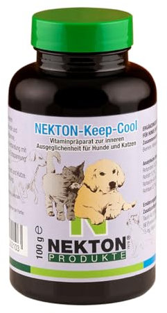 NEKTON-Keep-Cool | Vitaminpräparat auf natürlicher Basis für nervöse und ängstliche Hunde & Katzen | Made in Germany (100g)