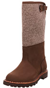 Hanwag W Räven Ii Lady Braun - Zwiegenähter isolierender Lammfell Damen Winterstiefel, Größe EU 36 - Farbe Erde