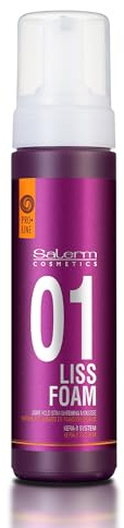 SALERM - Straight Hair Foam - Pro Line Liss Foam 01-200 ml - Eases and Improves Straightening Results - Anti-Frizz - Light Hold - Heat Protector - Treats and Repairs Hair