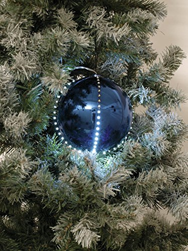 EUROPALMS LED Snowball 8cm, dunkelblau 5x | Hochwertige Kunststoffkugeln