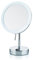 Kela 20628 Standspiegel, Mit LED-Beleuchtung, 1-/5-fach Vergrößerung, Ø 12cm, Metall, Sabina, Verchromt