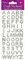 Oaktree Crafts Eleganza Alphabet Stickers, Clear/Silver Number 43,16.5 x 7.6 x 0.2 cm