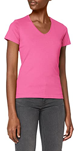 Stedman Apparel Damen Regular Fit T-Shirt Classic-T V-neck/ST2700, Rosa - Sweet Pink, Gr. 38 (Herstellergröße: M)