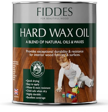 Fiddes Satin Finish Hard Wax Oil 1 Litre, Natural