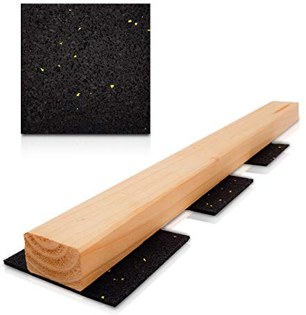My Plast 90 x 90 x 3mm I 200 pièces I des coussinets pour terrasse I granulés de caoutchouc I terrasse I comme support pour lames de terrasse et dalles de terrasse I comme tapis antidérapant I